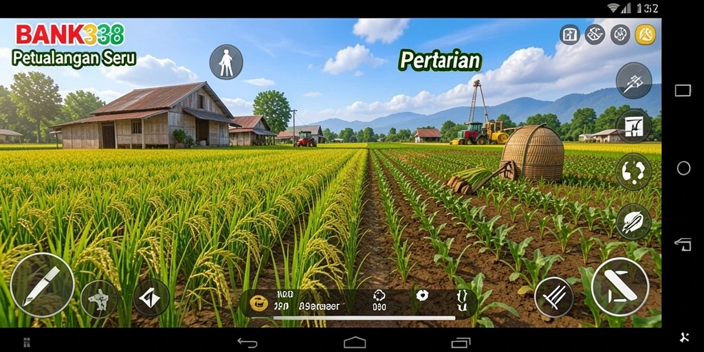 Tampilan gameplay BANK338 dengan aktivitas pertanian yang menyenangkan.