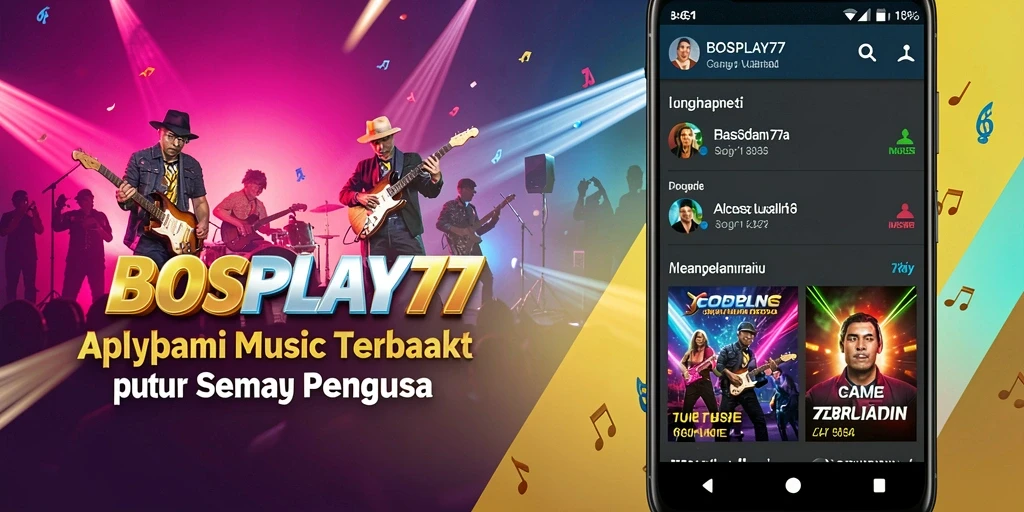 Tampilan gameplay seru dalam aplikasi BOSPLAY77 yang kaya dengan musik.
