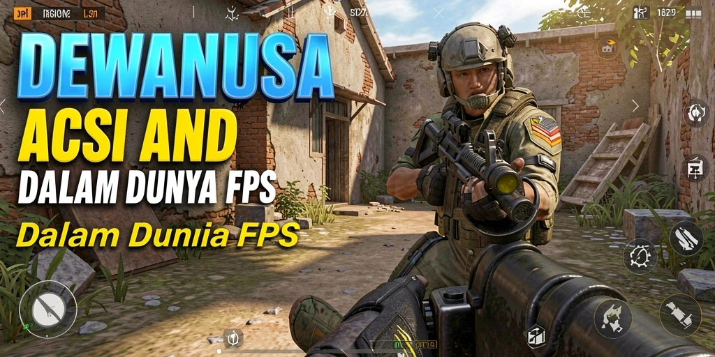 Tangkapan layar DEWANUSA menunjukkan aksi seru dalam pertempuran FPS.