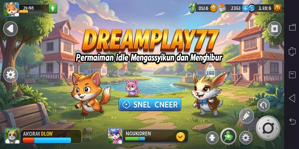 Screenshot gameplay <strong>DREAMPLAY77</strong> yang menampilkan proses pengelolaan sumber daya Idle.