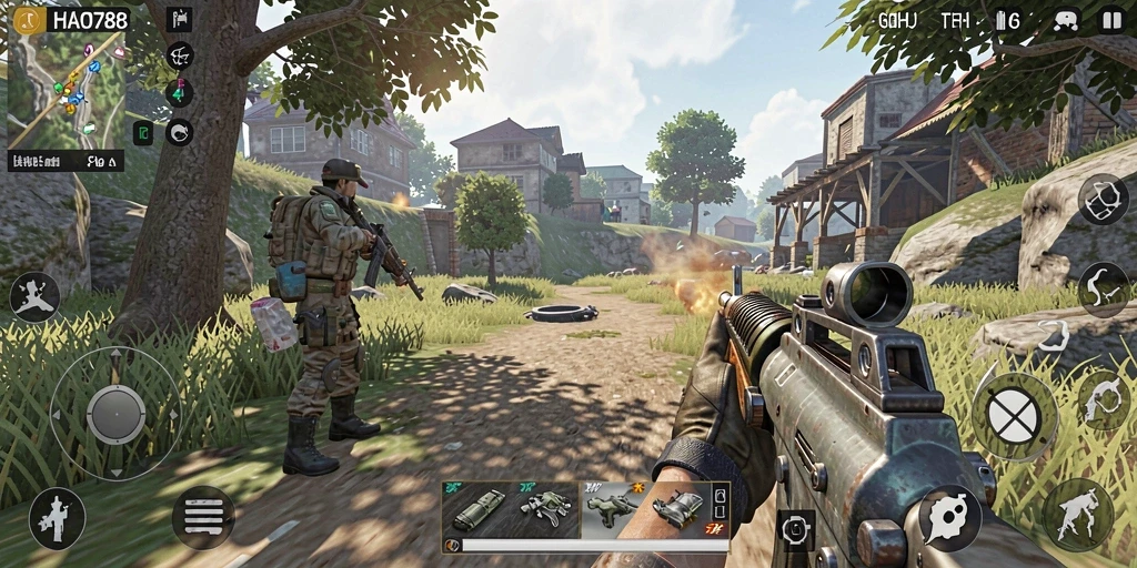 Menampilkan aksi seru gameplay TPS di HAO788.