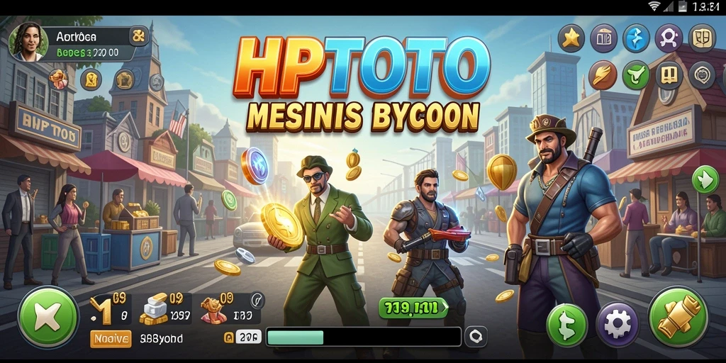 Tampilan gameplay HPTOTO menunjukkan keseruan mengelola bisnis.