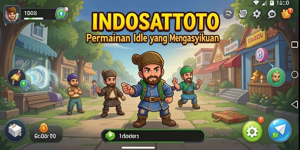Tangkapan layar utama INDOSATTOTO menampilkan gameplay Idle yang menarik.