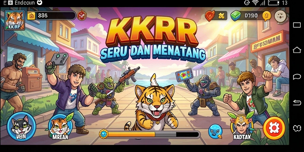 Screenshot KKRP menampilkan gameplay arcade yang seru dan penuh aksi.