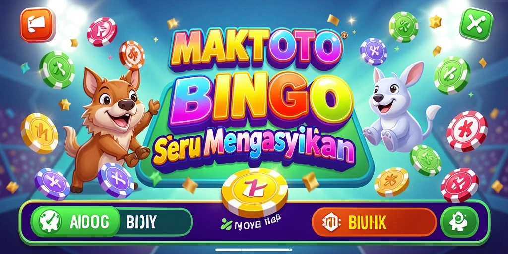 Tampilan gameplay seru dalam MAKTOTO dengan antarmuka Bingo yang menarik.