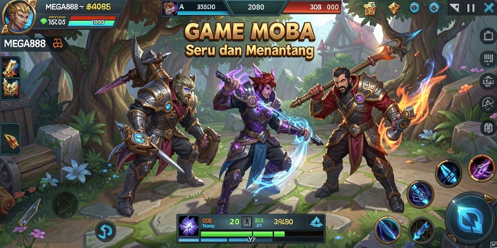 Screenshot gameplay <strong>MEGA888</strong> memperlihatkan aksi pertarungan yang intens dan seru.